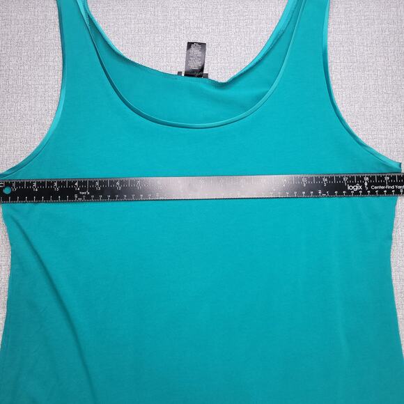 Ann Taylor Womens Cami Tank XL Green Scoop Neck Top - Picture 6 of 7